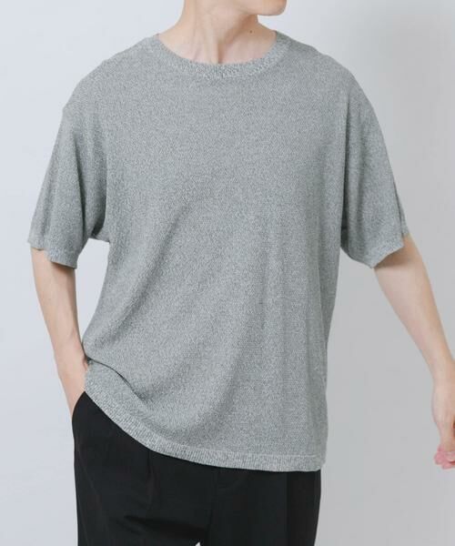 URBAN RESEARCH ITEMS / アーバンリサーチ アイテムズ ニット・セーター | 『接触冷感/洗濯可/毛玉防止』高機能ドライタッチメランジニットTシャツ | 詳細2