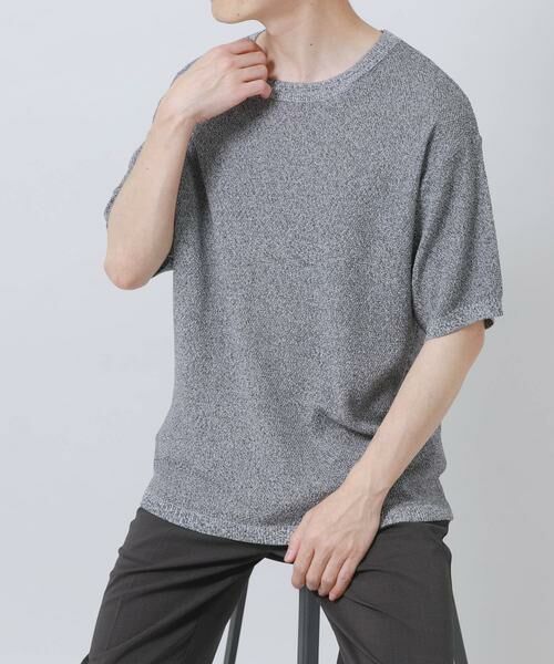 URBAN RESEARCH ITEMS / アーバンリサーチ アイテムズ ニット・セーター | 『接触冷感/洗濯可/毛玉防止』高機能ドライタッチメランジニットTシャツ | 詳細11
