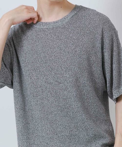 URBAN RESEARCH ITEMS / アーバンリサーチ アイテムズ ニット・セーター | 『接触冷感/洗濯可/毛玉防止』高機能ドライタッチメランジニットTシャツ（チャコールグレー）