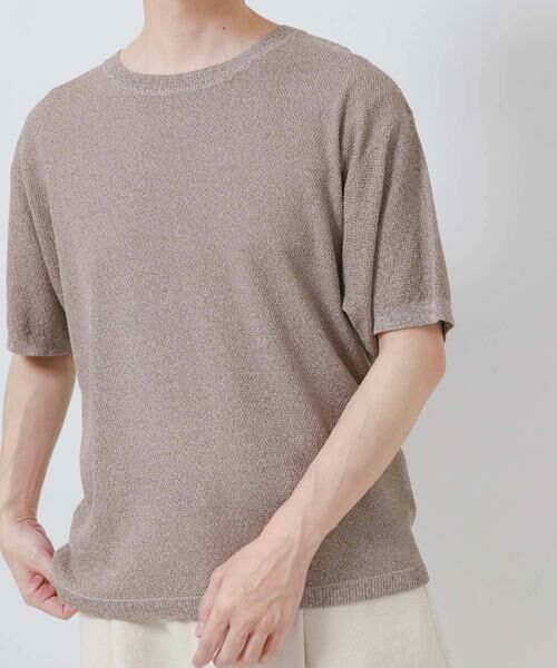 URBAN RESEARCH ITEMS / アーバンリサーチ アイテムズ ニット・セーター | 『接触冷感/洗濯可/毛玉防止』高機能ドライタッチメランジニットTシャツ | 詳細18