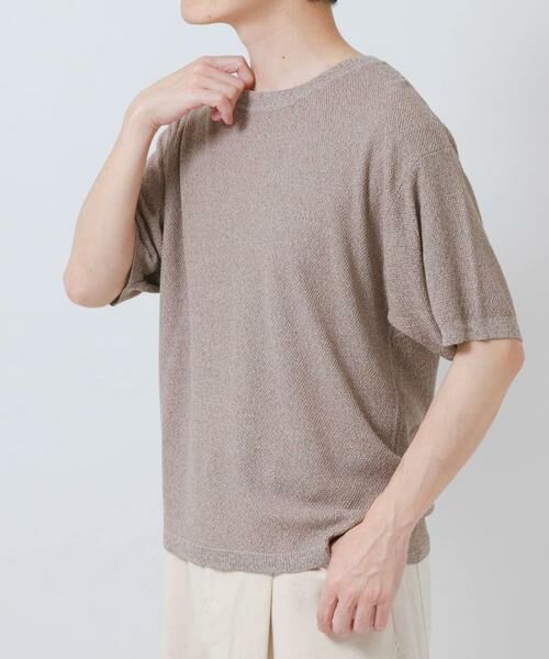 URBAN RESEARCH ITEMS / アーバンリサーチ アイテムズ ニット・セーター | 『接触冷感/洗濯可/毛玉防止』高機能ドライタッチメランジニットTシャツ（ベージュ）