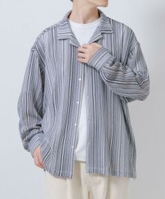URBAN RESEARCH ITEMS / アーバンリサーチ アイテムズ シャツ・ブラウス | マルチストライプレースオープンカラーシャツ