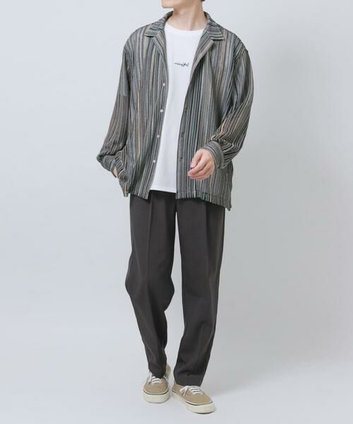 URBAN RESEARCH ITEMS / アーバンリサーチ アイテムズ シャツ・ブラウス | マルチストライプレースオープンカラーシャツ | 詳細5