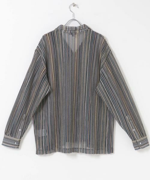URBAN RESEARCH ITEMS / アーバンリサーチ アイテムズ シャツ・ブラウス | マルチストライプレースオープンカラーシャツ | 詳細7