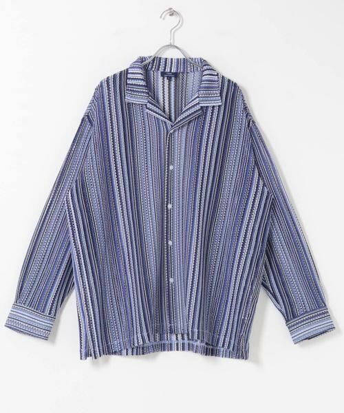 URBAN RESEARCH ITEMS / アーバンリサーチ アイテムズ シャツ・ブラウス | マルチストライプレースオープンカラーシャツ | 詳細16