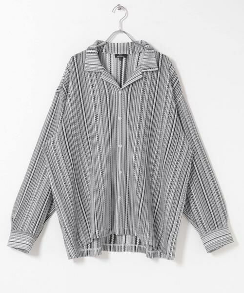 URBAN RESEARCH ITEMS / アーバンリサーチ アイテムズ シャツ・ブラウス | マルチストライプレースオープンカラーシャツ | 詳細22