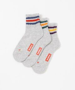 URBAN RESEARCH ITEMS / アーバンリサーチ アイテムズ ソックス | Healthknit　スラブ 3Line ミドルソックス3P