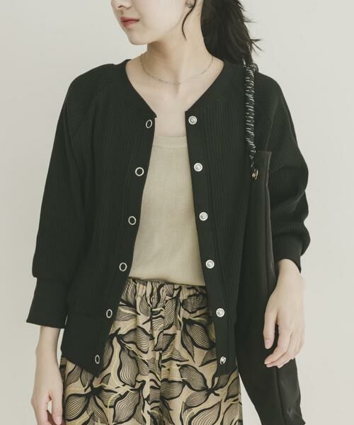 URBAN RESEARCH ITEMS / アーバンリサーチ アイテムズ カーディガン・ボレロ | 針抜きドルマンカーディガン（ブラック）