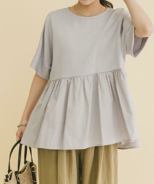 URBAN RESEARCH ITEMS / アーバンリサーチ アイテムズ Tシャツ | ポンチドッキング半袖トップス | 詳細1