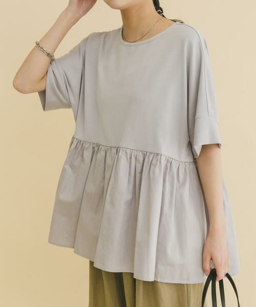 URBAN RESEARCH ITEMS / アーバンリサーチ アイテムズ Tシャツ | ポンチドッキング半袖トップス（ライトブルー）