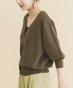 URBAN RESEARCH ITEMS / アーバンリサーチ アイテムズ カーディガン・ボレロ | Vネックハーフスリーブニットカーディガン