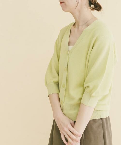 URBAN RESEARCH ITEMS / アーバンリサーチ アイテムズ カーディガン・ボレロ | Vネックハーフスリーブニットカーディガン | 詳細2
