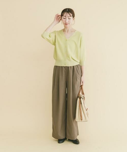 URBAN RESEARCH ITEMS / アーバンリサーチ アイテムズ カーディガン・ボレロ | Vネックハーフスリーブニットカーディガン | 詳細5