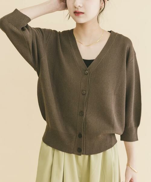 URBAN RESEARCH ITEMS / アーバンリサーチ アイテムズ カーディガン・ボレロ | Vネックハーフスリーブニットカーディガン | 詳細8