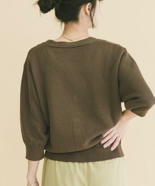 URBAN RESEARCH ITEMS / アーバンリサーチ アイテムズ カーディガン・ボレロ | Vネックハーフスリーブニットカーディガン | 詳細9