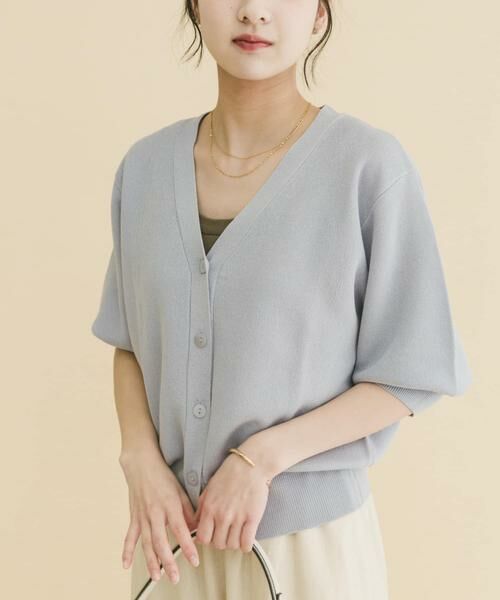 URBAN RESEARCH ITEMS / アーバンリサーチ アイテムズ カーディガン・ボレロ | Vネックハーフスリーブニットカーディガン | 詳細20