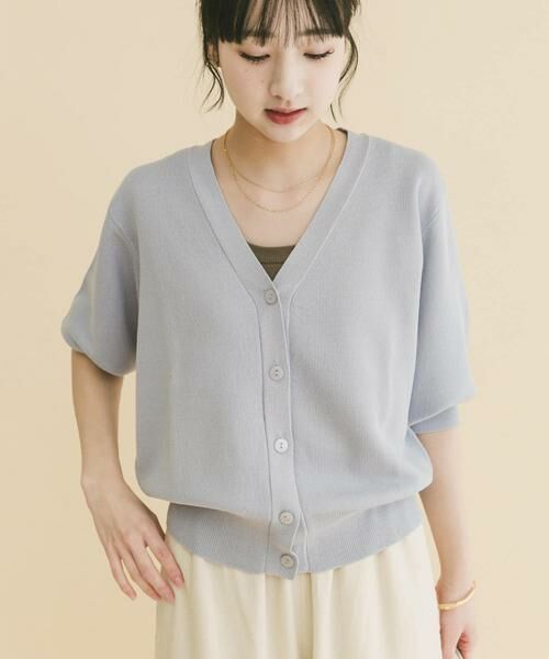 URBAN RESEARCH ITEMS / アーバンリサーチ アイテムズ カーディガン・ボレロ | Vネックハーフスリーブニットカーディガン | 詳細22