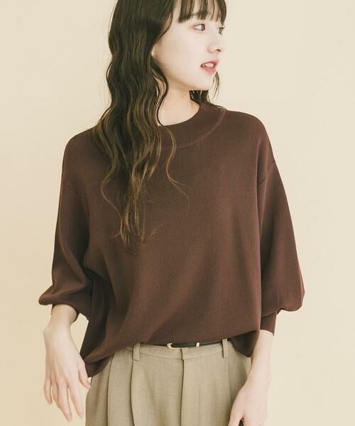URBAN RESEARCH ITEMS / アーバンリサーチ アイテムズ ニット・セーター | ソウバリボリュームスリーブニット（ブラウン）