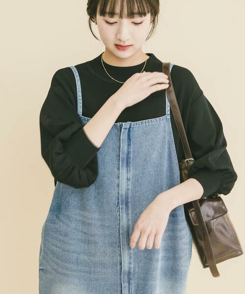 URBAN RESEARCH ITEMS / アーバンリサーチ アイテムズ ニット・セーター | ソウバリボリュームスリーブニット（ブラック）