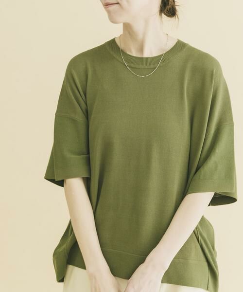 URBAN RESEARCH ITEMS / アーバンリサーチ アイテムズ ニット・セーター | ニットTシャツ（グリーン）