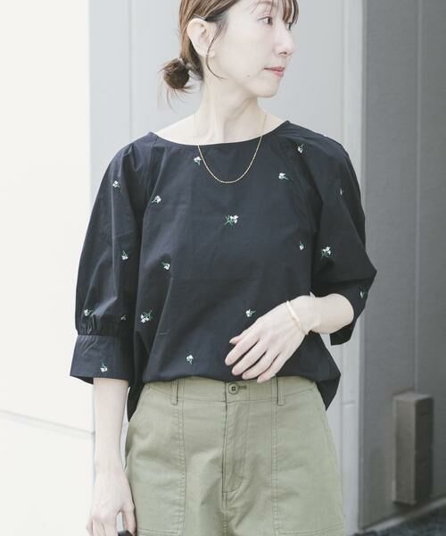 URBAN RESEARCH ITEMS / アーバンリサーチ アイテムズ シャツ・ブラウス | タックスリーブ刺シュウブラウス | 詳細4