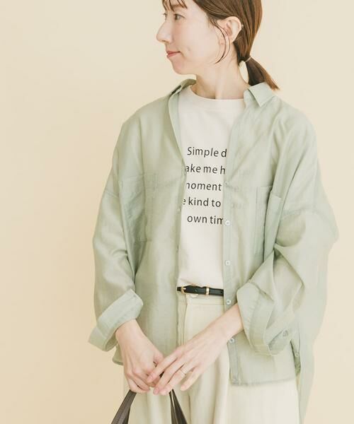 URBAN RESEARCH ITEMS / アーバンリサーチ アイテムズ シャツ・ブラウス | シアーポケットスキッパーシャツ（ミント）