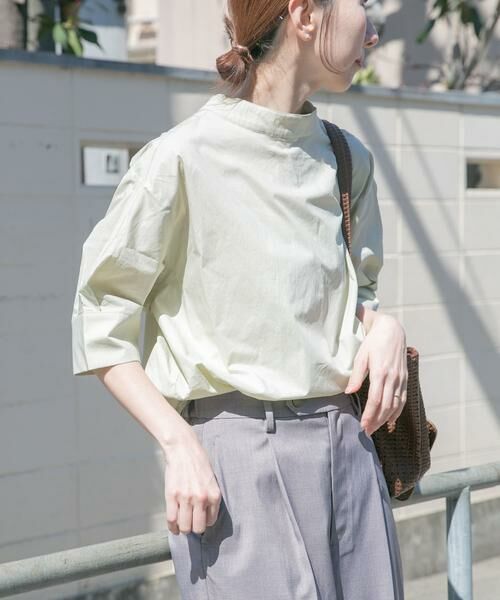 URBAN RESEARCH ITEMS / アーバンリサーチ アイテムズ シャツ・ブラウス | 5ブソデハイネックブラウス（ミント）