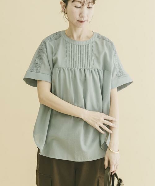 URBAN RESEARCH ITEMS / アーバンリサーチ アイテムズ シャツ・ブラウス | ピンタックレースブラウス | 詳細11