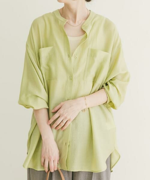 URBAN RESEARCH ITEMS / アーバンリサーチ アイテムズ シャツ・ブラウス | シアーバンドカラーシャツ | 詳細1