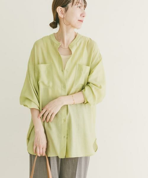 URBAN RESEARCH ITEMS / アーバンリサーチ アイテムズ シャツ・ブラウス | シアーバンドカラーシャツ | 詳細3