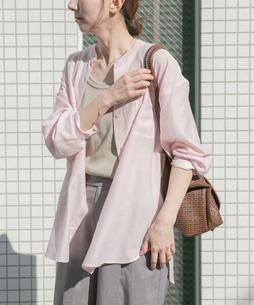 URBAN RESEARCH ITEMS / アーバンリサーチ アイテムズ シャツ・ブラウス | シアーバンドカラーシャツ | 詳細12