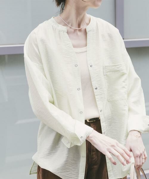 URBAN RESEARCH ITEMS / アーバンリサーチ アイテムズ シャツ・ブラウス | ドットボタンシアーシャツ（ミント）