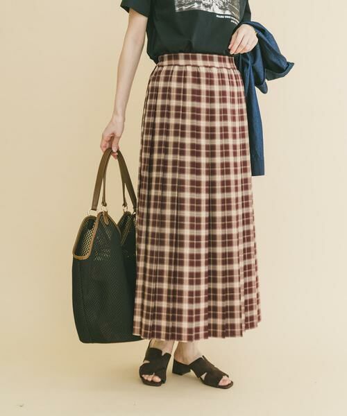 URBAN RESEARCH ITEMS / アーバンリサーチ アイテムズ スカート | プリーツロングスカート（ボルドー）