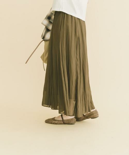 URBAN RESEARCH ITEMS / アーバンリサーチ アイテムズ スカート | シアーフレアスカート（ダークブラウン）