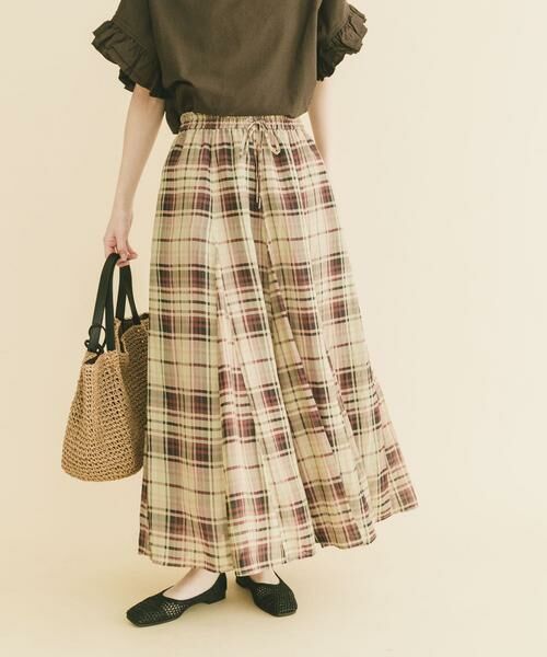 URBAN RESEARCH ITEMS / アーバンリサーチ アイテムズ スカート | シアーフレアスカート（ベージュ）