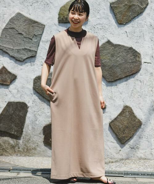 URBAN RESEARCH ITEMS / アーバンリサーチ アイテムズ ワンピース | シアーカット×ジャンスカセット（ベージュ系その他）