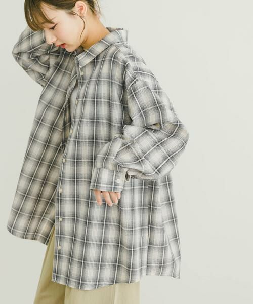 URBAN RESEARCH ITEMS / アーバンリサーチ アイテムズ シャツ・ブラウス | オーバーサイズチェックシャツ（ホワイト）