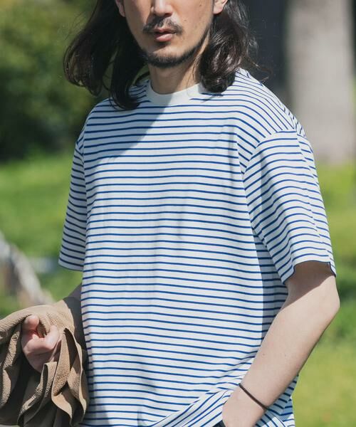 URBAN RESEARCH ITEMS / アーバンリサーチ アイテムズ Tシャツ | ポンチボーダー ショートスリーブカットソー | 詳細1