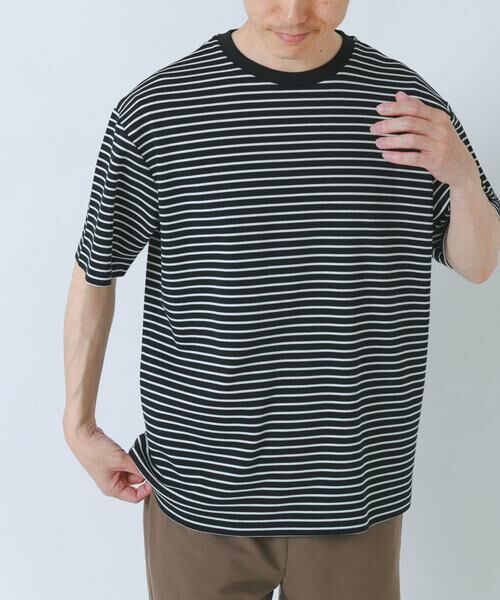 URBAN RESEARCH ITEMS / アーバンリサーチ アイテムズ Tシャツ | ポンチボーダー ショートスリーブカットソー | 詳細14