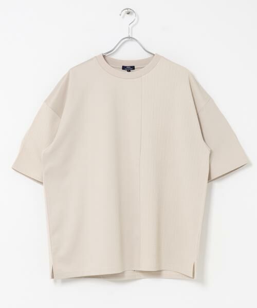 URBAN RESEARCH ITEMS / アーバンリサーチ アイテムズ Tシャツ | ジャカード×ポンチ切替半袖TOPS（オフホワイト）