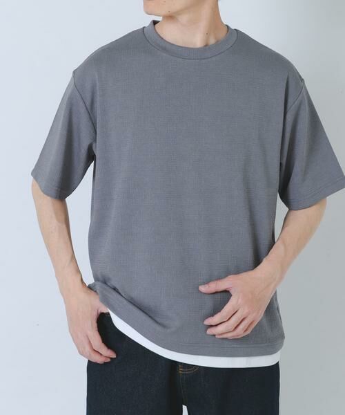 URBAN RESEARCH ITEMS / アーバンリサーチ アイテムズ Tシャツ | 接触冷感 フェイクレイヤードドビーTシャツ | 詳細20