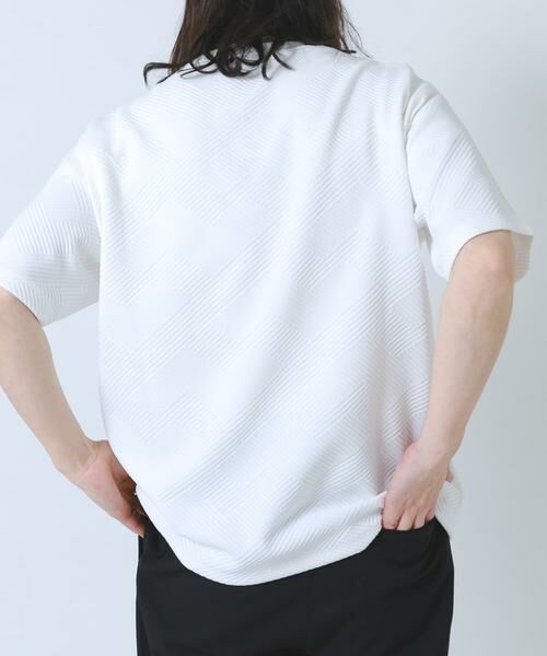 URBAN RESEARCH ITEMS / アーバンリサーチ アイテムズ Tシャツ | 刺繍ジャカードクールタッチ半袖トップス | 詳細24