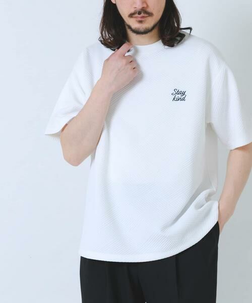URBAN RESEARCH ITEMS / アーバンリサーチ アイテムズ Tシャツ | 刺繍ジャカードクールタッチ半袖トップス | 詳細25
