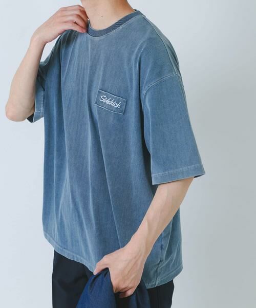 URBAN RESEARCH ITEMS / アーバンリサーチ アイテムズ Tシャツ | HIGH COOLワンポイント刺繍デニムTシャツ | 詳細3