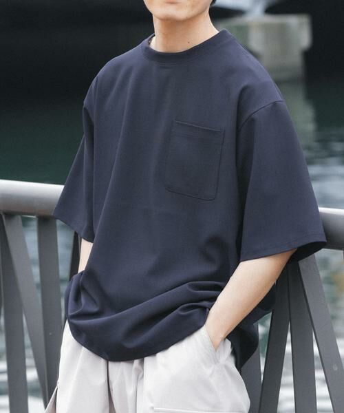 URBAN RESEARCH ITEMS / アーバンリサーチ アイテムズ Tシャツ | 2wayストレッチクルーネック布帛Tシャツ | 詳細1