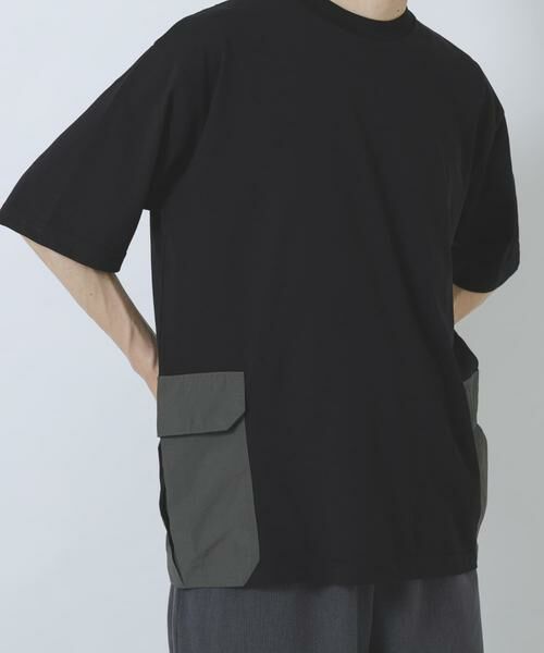 URBAN RESEARCH ITEMS / アーバンリサーチ アイテムズ Tシャツ | サイドポケットキリカエクルーネックTシャツ | 詳細9