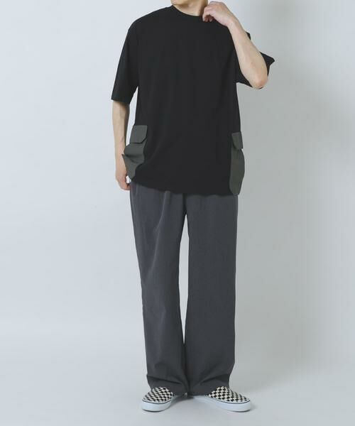 URBAN RESEARCH ITEMS / アーバンリサーチ アイテムズ Tシャツ | サイドポケットキリカエクルーネックTシャツ | 詳細14