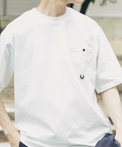 URBAN RESEARCH ITEMS / アーバンリサーチ アイテムズ Tシャツ | チェストポケットキリカエクルーネックTシャツ | 詳細5