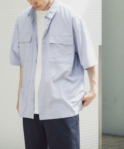 URBAN RESEARCH ITEMS / アーバンリサーチ アイテムズ シャツ・ブラウス | 『接触冷感/速乾/イージーケア』高機能ストライプRDB半袖シャツ | 詳細3