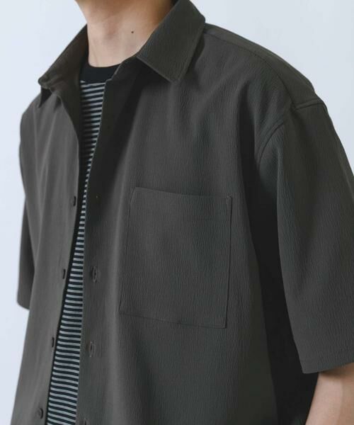 URBAN RESEARCH ITEMS / アーバンリサーチ アイテムズ シャツ・ブラウス | ヨウリュウ レギュラーカラー 半袖シャツ（ダークグレー）